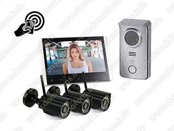 Беспроводной домофон с камерами Skynet R80 1+3 с RFID считывателем